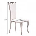 Luxury Chair Mirror Stainless Steel Angel wings Pure white - 6920011 KING & QUEEN FURNITURE